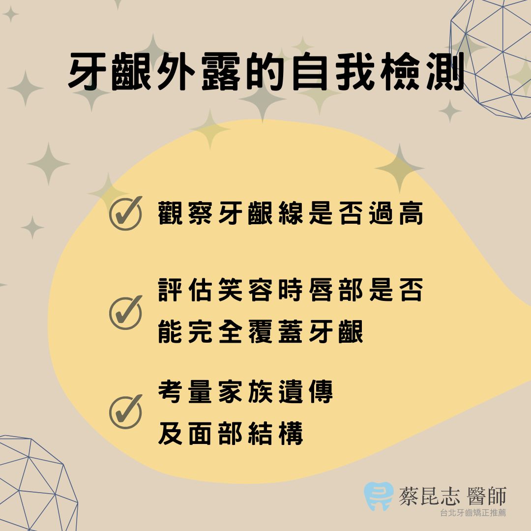 牙齦外露困擾你嗎?矯正醫師帶你揭開牙齦外露矯正的秘密 1 牙齦外露的自我檢測